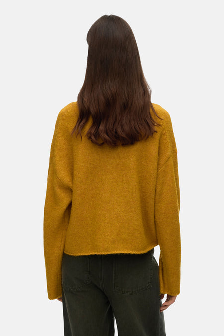 Pull met rolkraag - geel