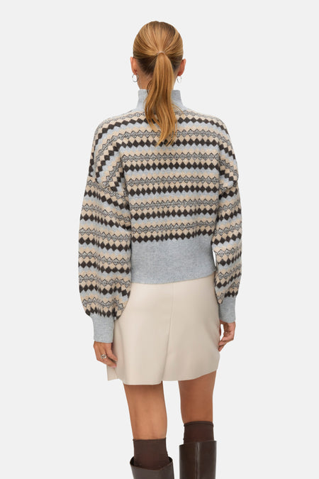 Pull met rolkraag - Multicolor