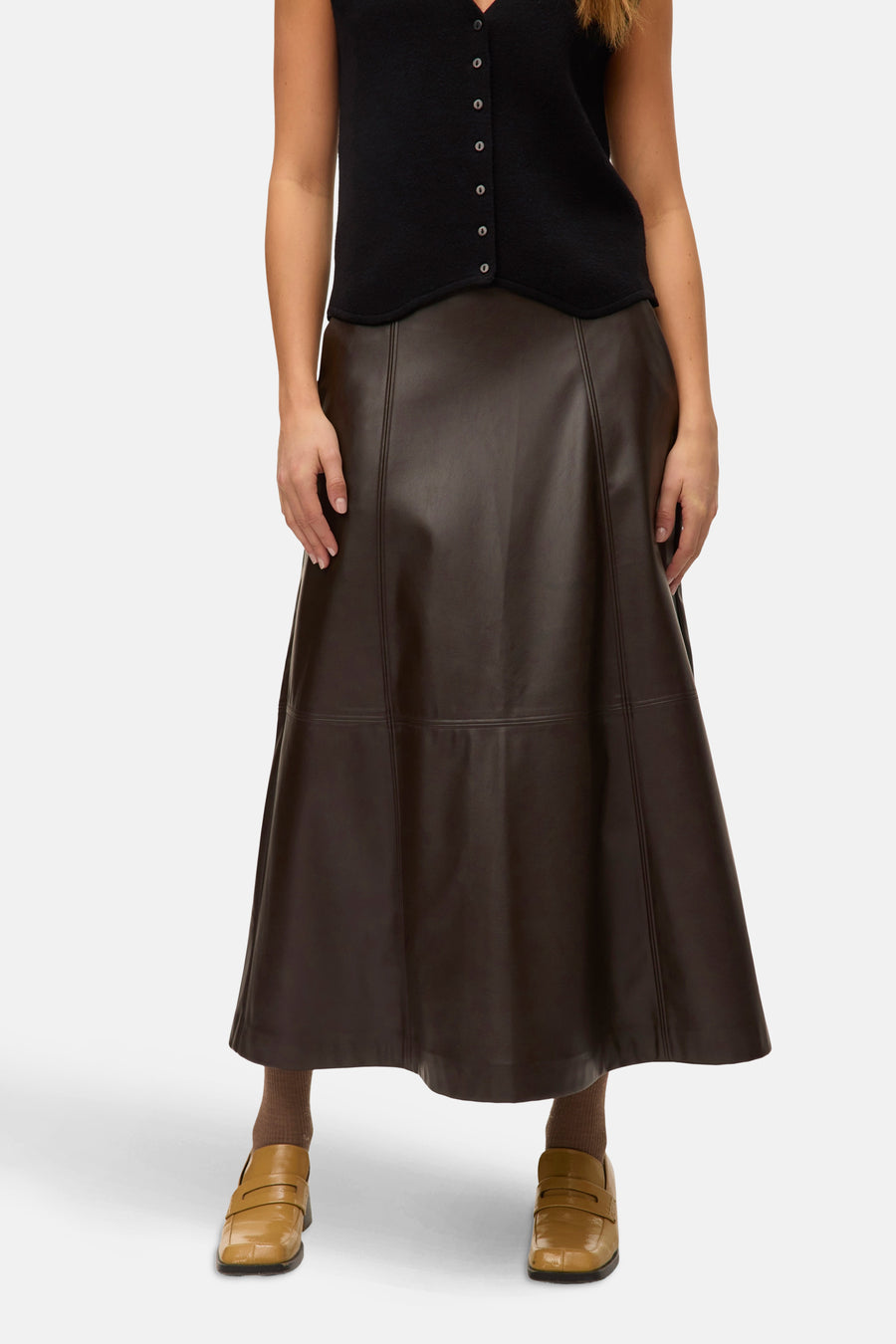 Lange rok - bruin - VERO MODA®