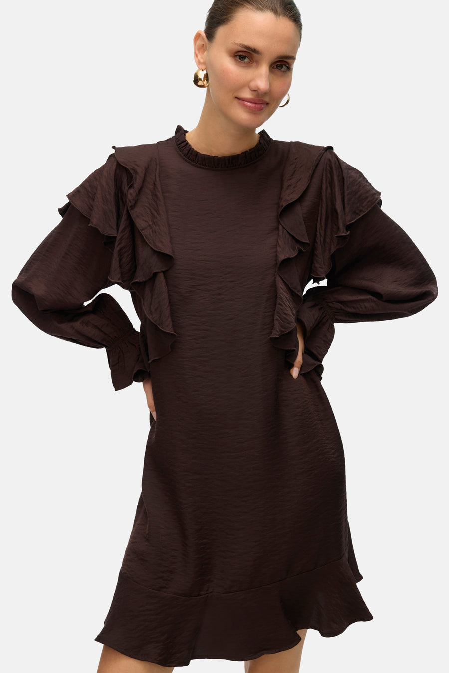 Robe à manches longues - brun - VERO MODA®