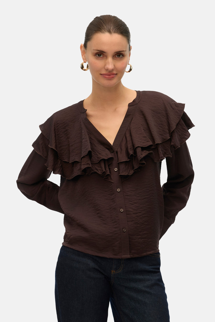 Hemd met lange mouwen - bruin - VERO MODA®