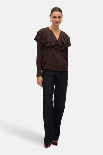 Hemd met lange mouwen - bruin - VERO MODA®