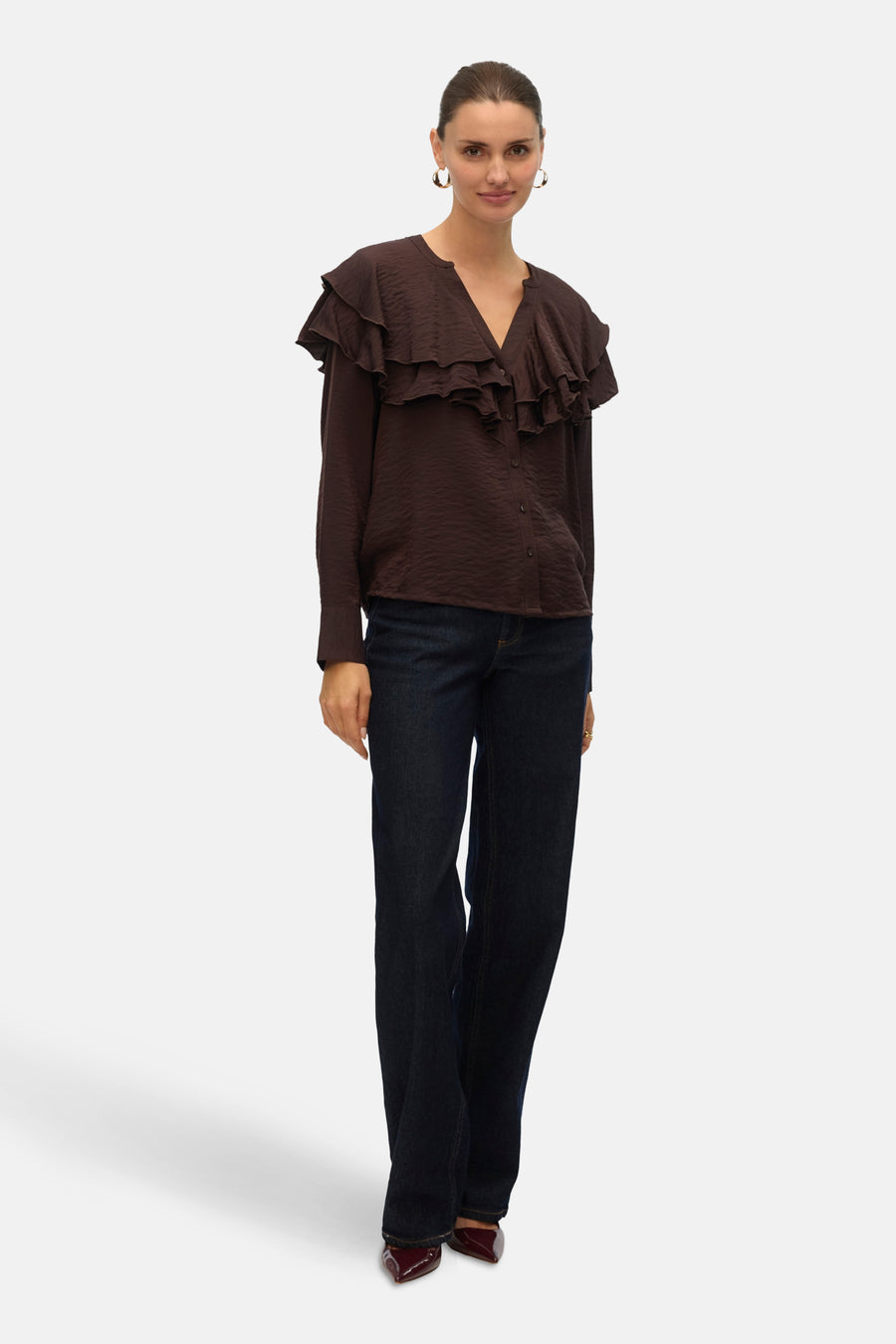 Hemd met lange mouwen - bruin - VERO MODA®