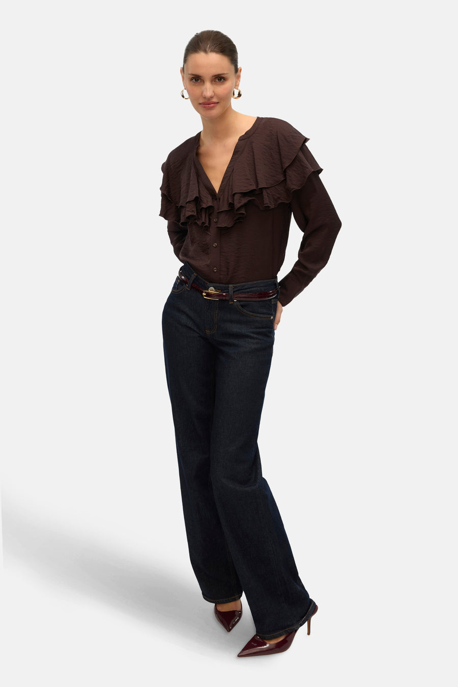 Hemd met lange mouwen - bruin - VERO MODA®