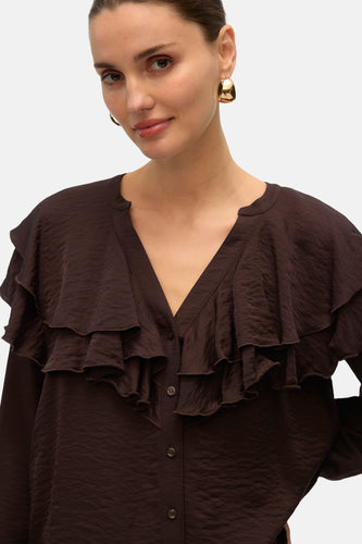 Hemd met lange mouwen - bruin - VERO MODA®