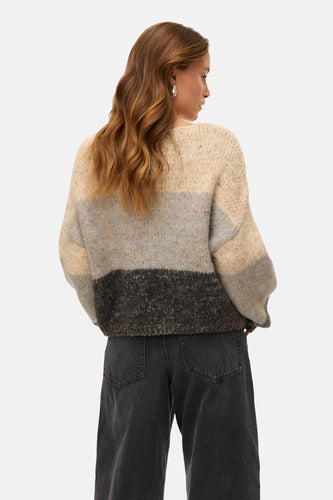 Pull à col rond - beige - VERO MODA®