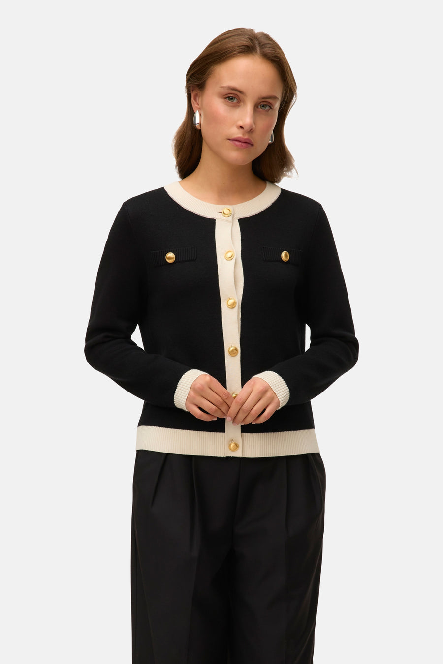 VMOLI LS O-NECK CARDIGAN