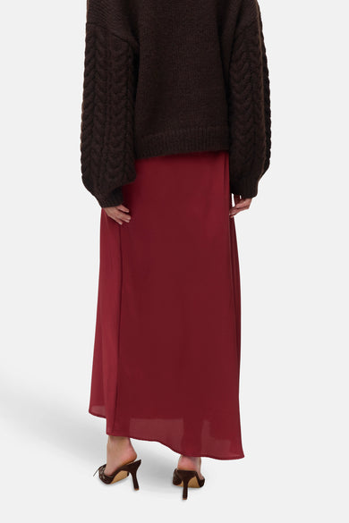 Rode rok van Vero Moda met een gladde textuur en losse pasvorm.