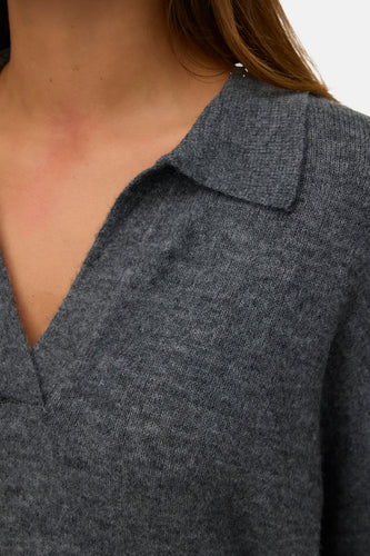 Pull à col en V - gris - VERO MODA®