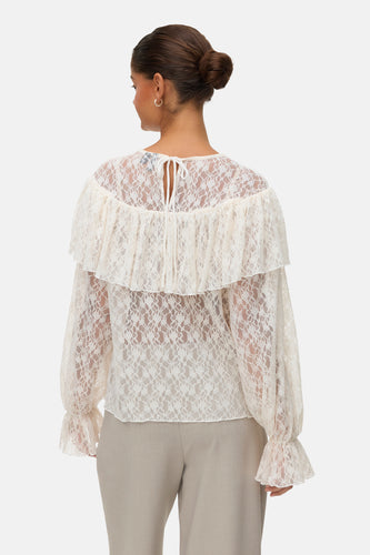 Blouse met lange mouwen - wit