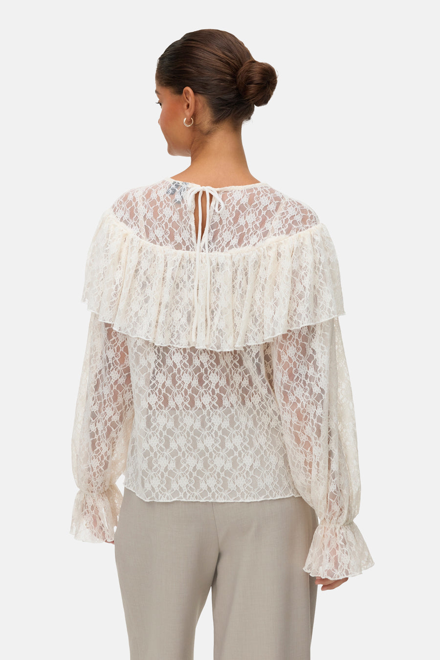 Blouse met lange mouwen - wit