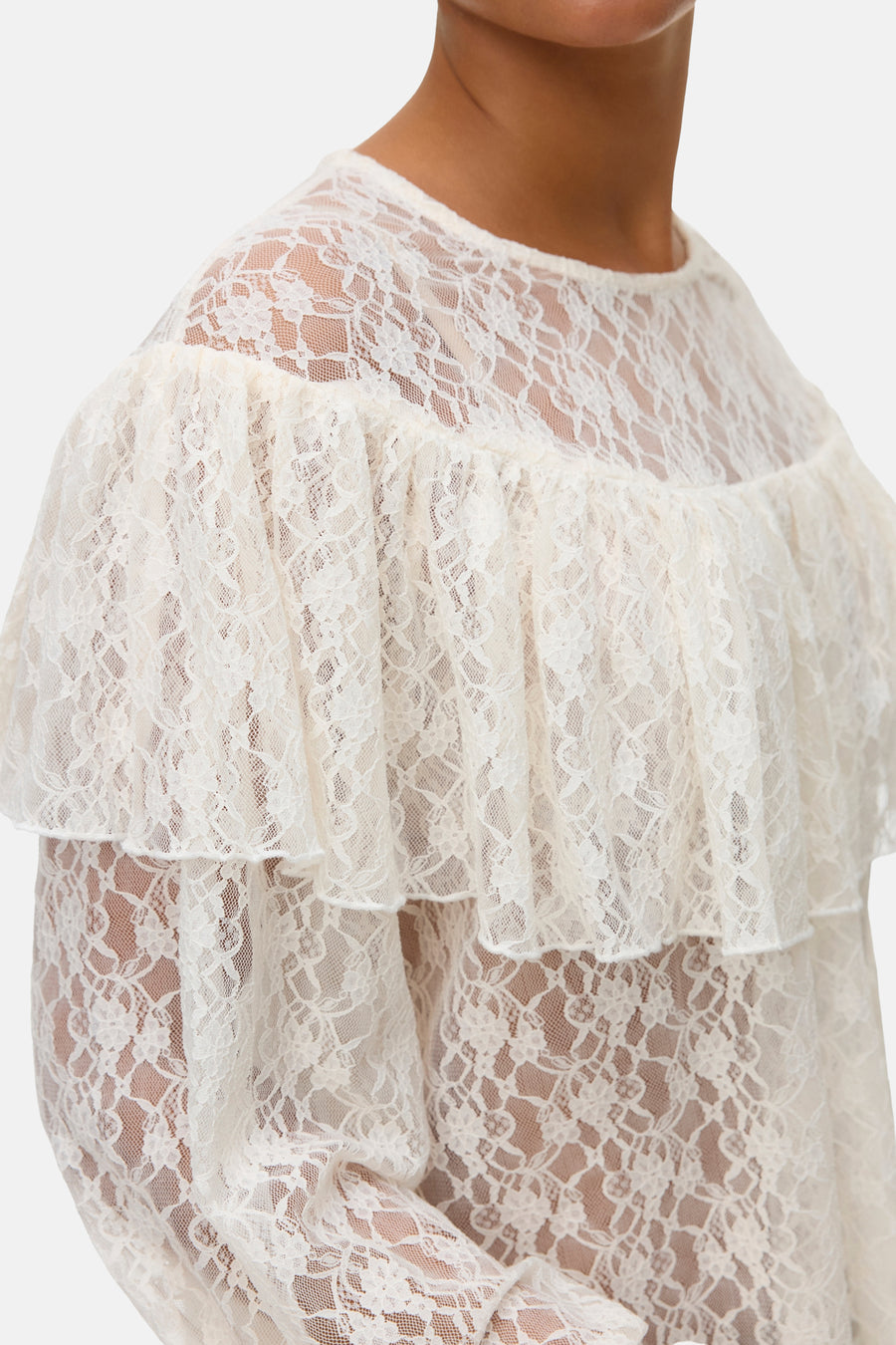 Blouse met lange mouwen - wit