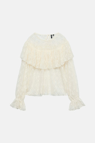 Blouse met lange mouwen - wit