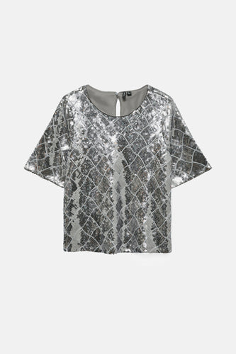 Blouse à manches courtes - Argenté - VERO MODA®