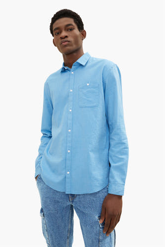 Hemd met lange mouwen - blauw