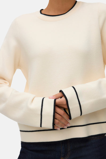 Trui met ronde hals ecru - VERO MODA®