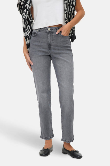 AMARA - mid grey denim