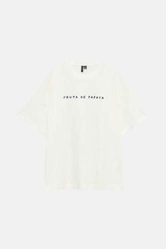 T-shirt met korte mouwen - Ecru