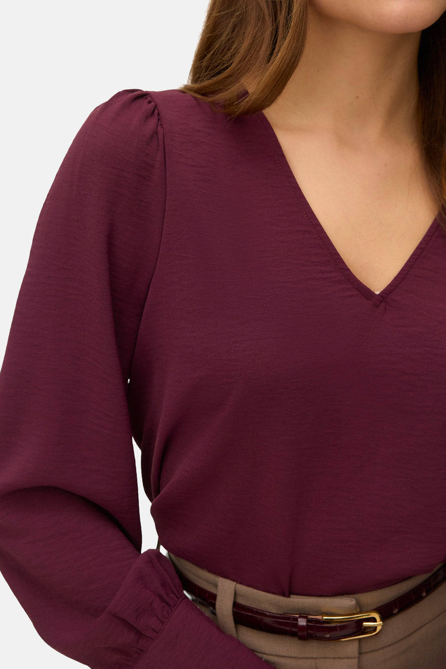 Blouse met lange mouwen - Bordeaux - VERO MODA®