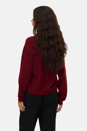 Pull met ronde hals - rood - VERO MODA® - 5