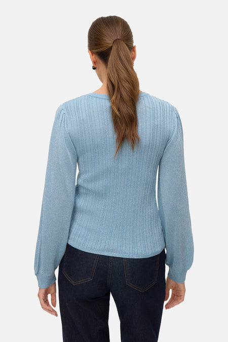 Pull met ronde hals - blauw