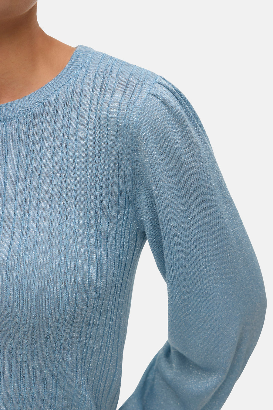 Pull à col rond - bleu - VERO MODA®