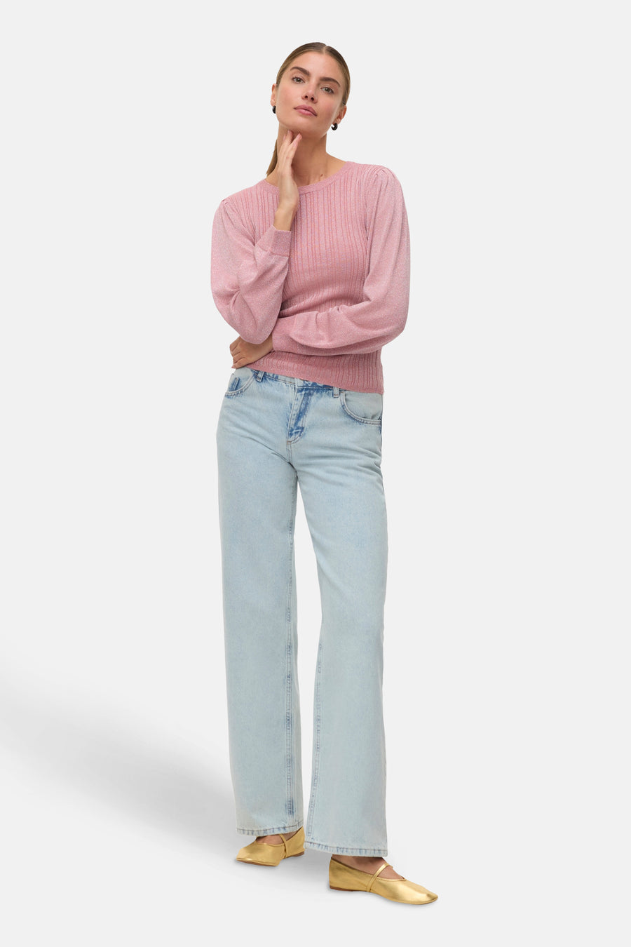 Pull à col rond - rose - VERO MODA®