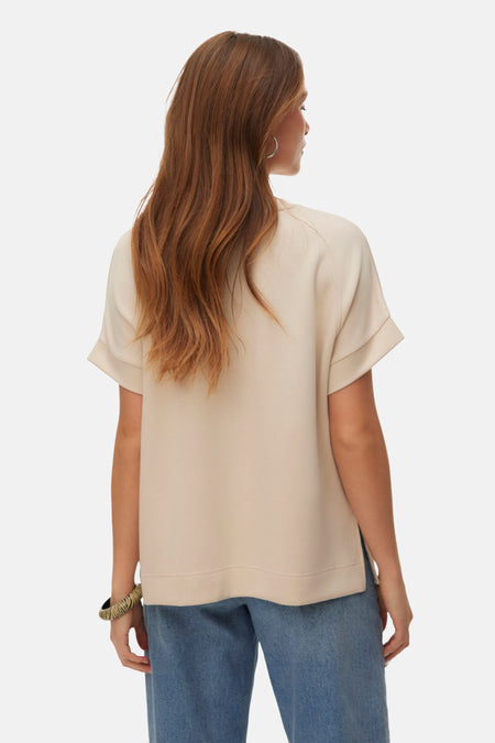 T-shirt met korte mouwen - ecru