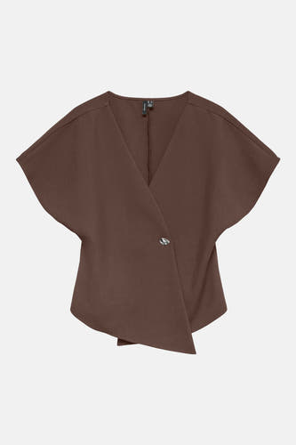 Blouse (korte mouwen) bruin - VERO MODA®
