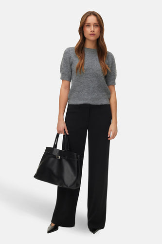 Pull à col rond - gris