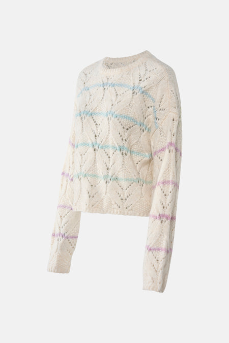 Pull à col rond - beige