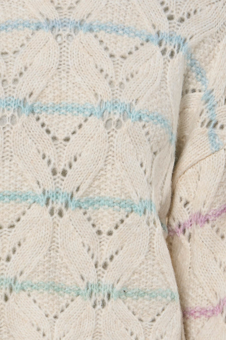 Pull à col rond - beige