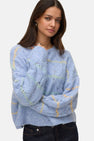 Pull met ronde hals - blauw