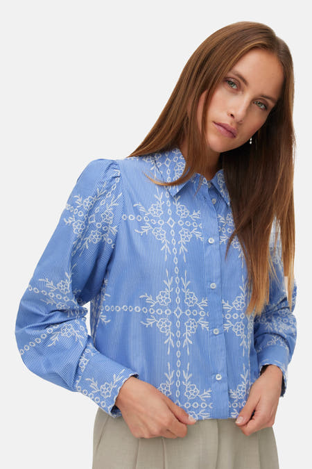 Chemise à manches longues - bleu