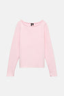 Pull met ronde hals - roze