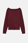 Pull met ronde hals - Bordeaux