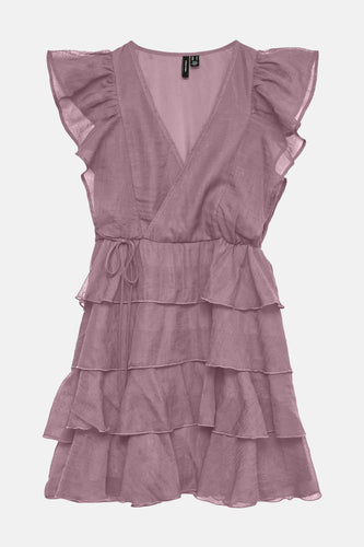 VMSABRINA SS SHORT FLOUNCE DRESS WVN EXP