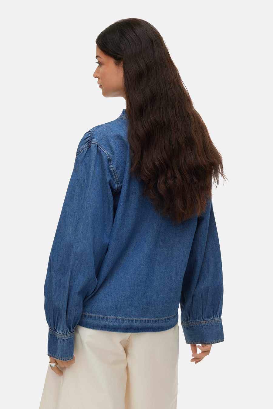 Blouse à manches longues - bleu