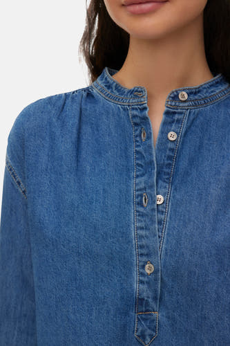 Blouse à manches longues - bleu