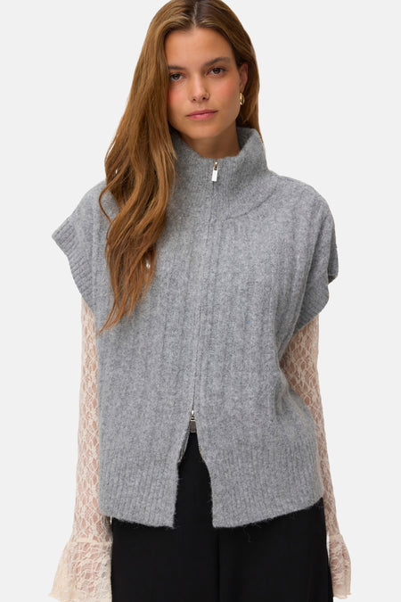 Waistcoat - Medium Grey Melange