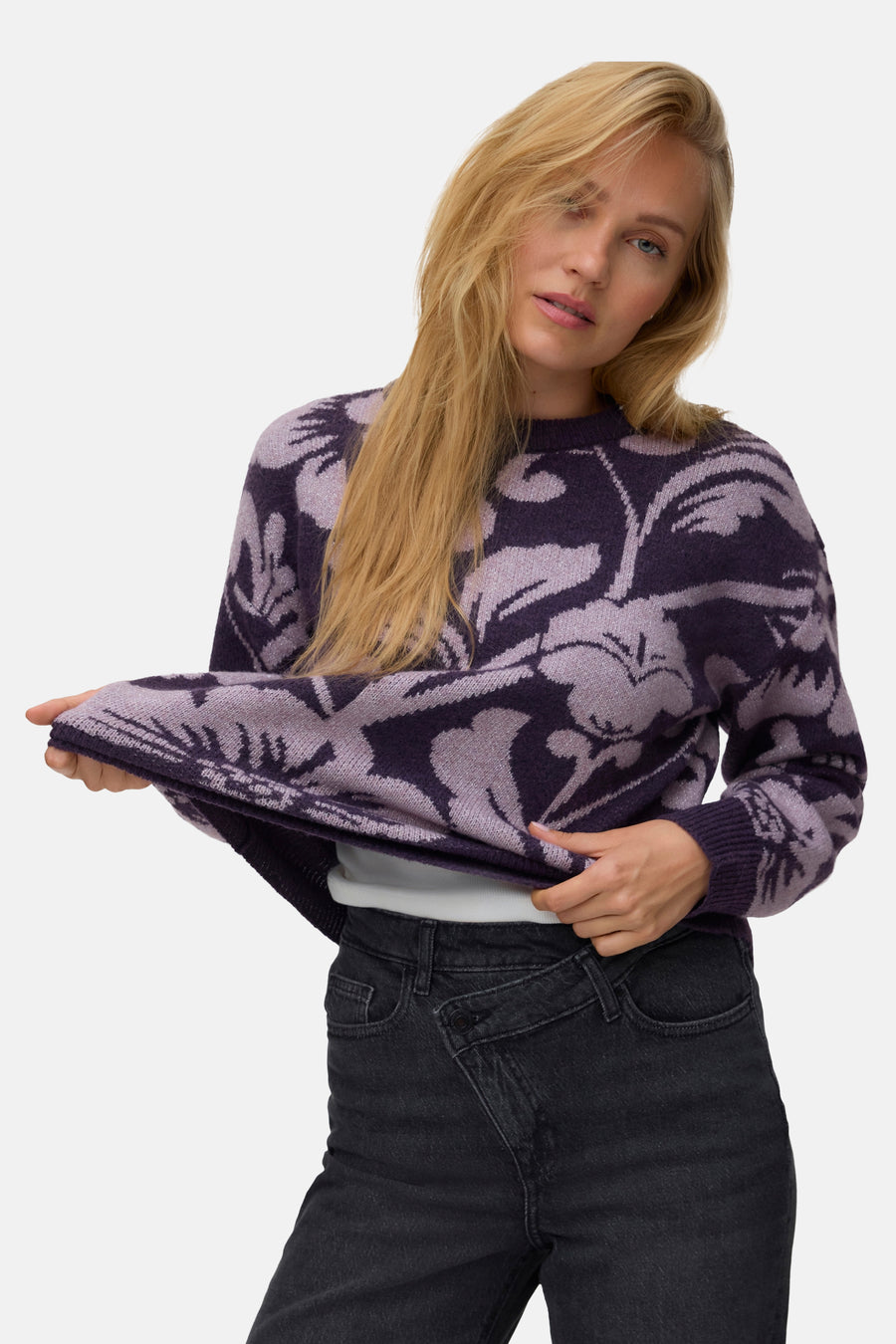 Trui met ronde hals paars - VERO MODA®