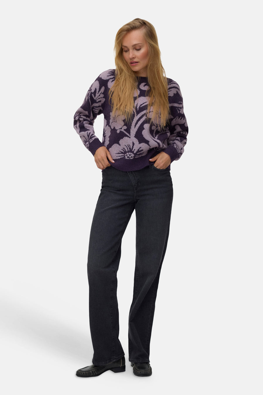 Trui met ronde hals paars - VERO MODA®