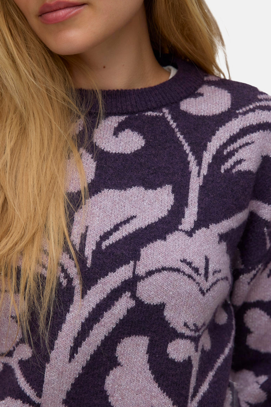Trui met ronde hals paars - VERO MODA®