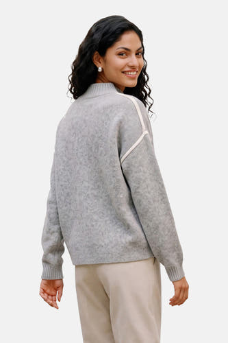 Pull à col roulant - Light Grey Melange