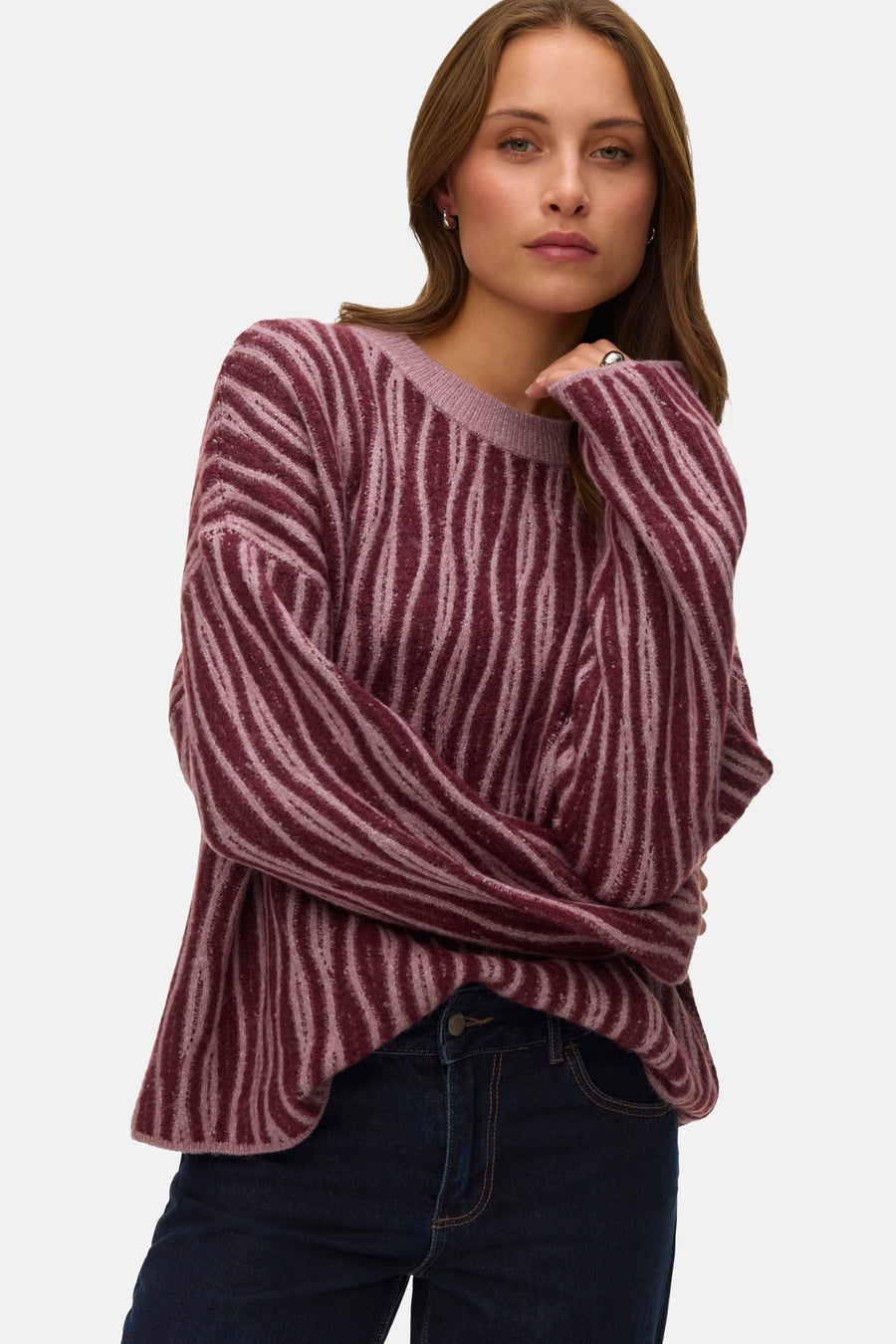 Trui met ronde hals rood - VERO MODA®