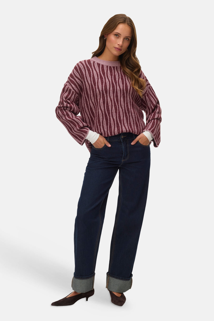 Trui met ronde hals rood - VERO MODA®