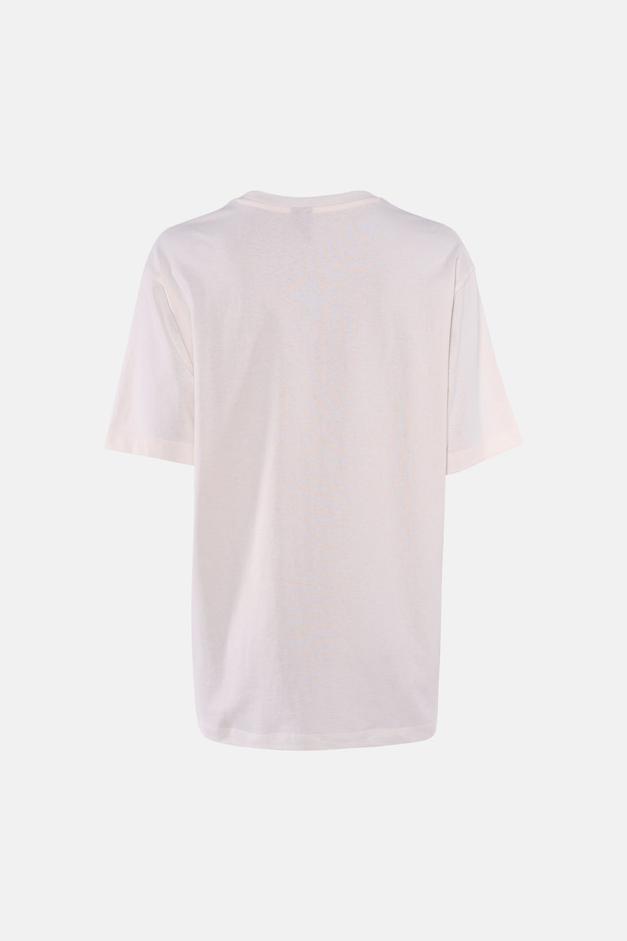 Wit T-shirt met korte mouwen van VERO MODA, eenvoudige ronde hals en rechte pasvorm op een witte achtergrond.