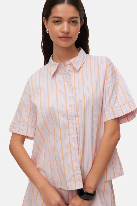 Blouse à manches courtes - rose