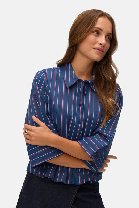 Hemd met lange mouwen - blauw