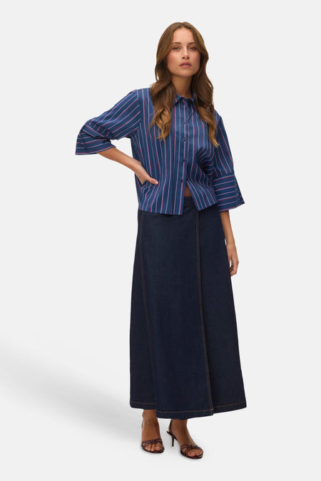 Hemd met lange mouwen - blauw